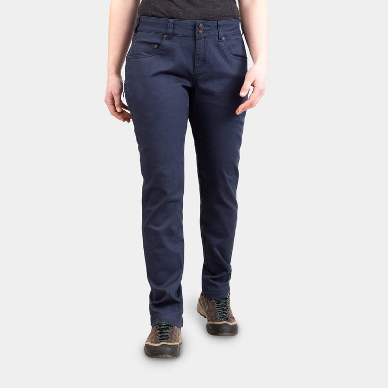 alpkit womens kraft trousers in outer space blue