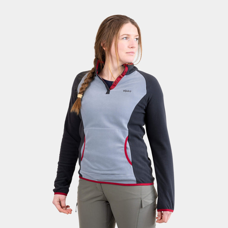 alpkit womens loki fleece in tarmac