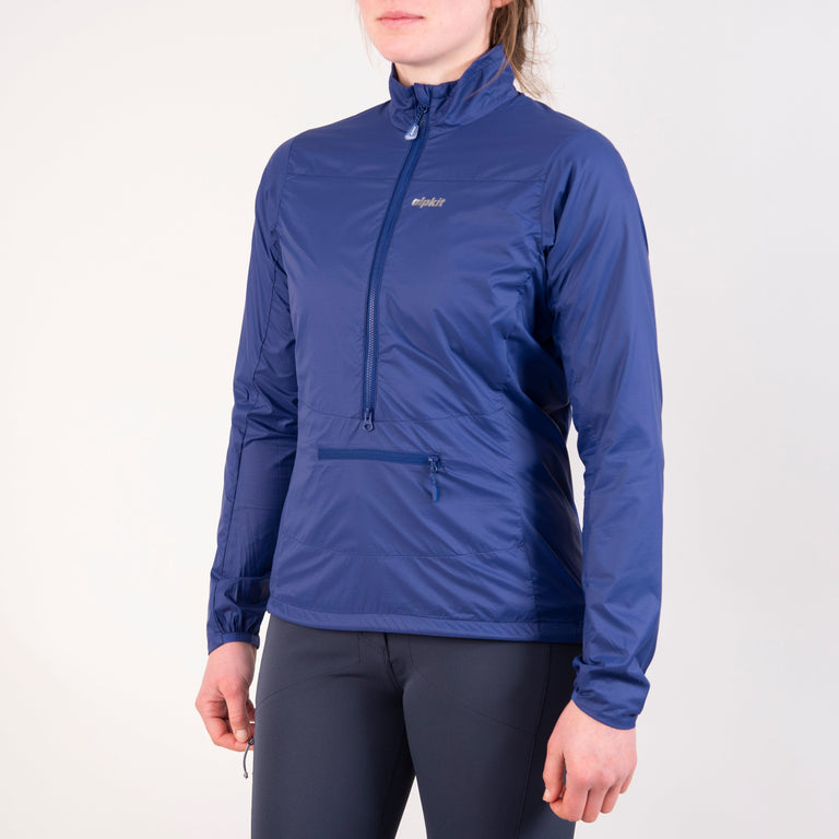 womens alpkit morphosis half zip jacket in nightshade front