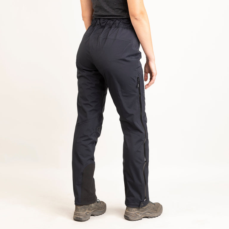 alpkit womens nautilus waterproof trousers in black back|hm