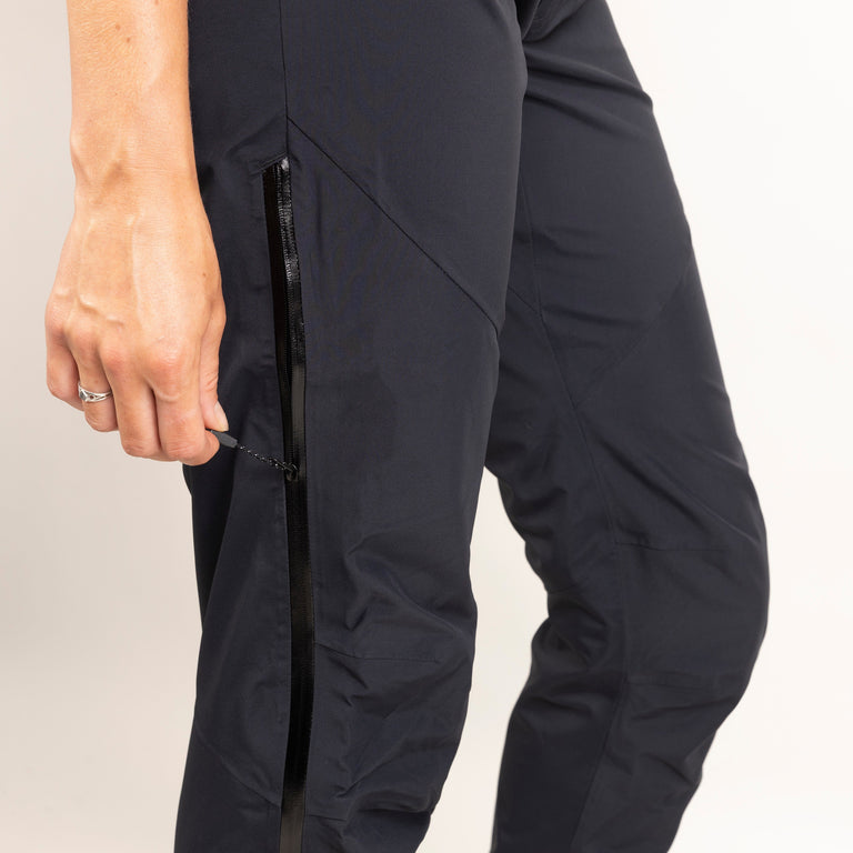 alpkit womens nautilus waterproof trousers in black vent zip|hm