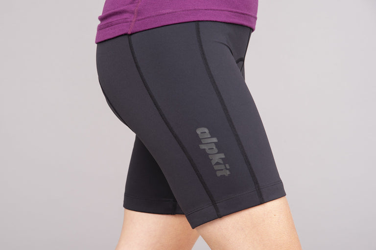 alpkit womens rhythm cycling short in black side