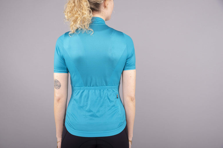 womens Alpkit rhythm elite cycling jersey in rear