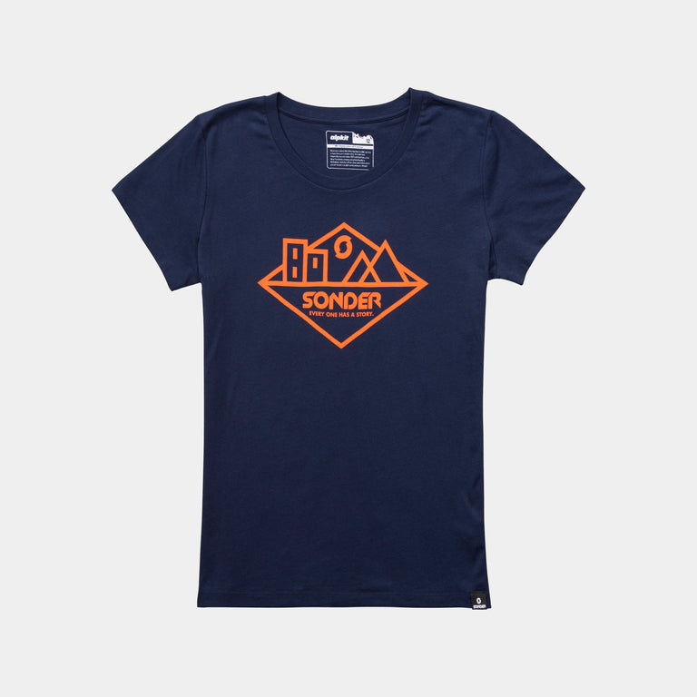 womens sonder ride to the mountains tee in navy