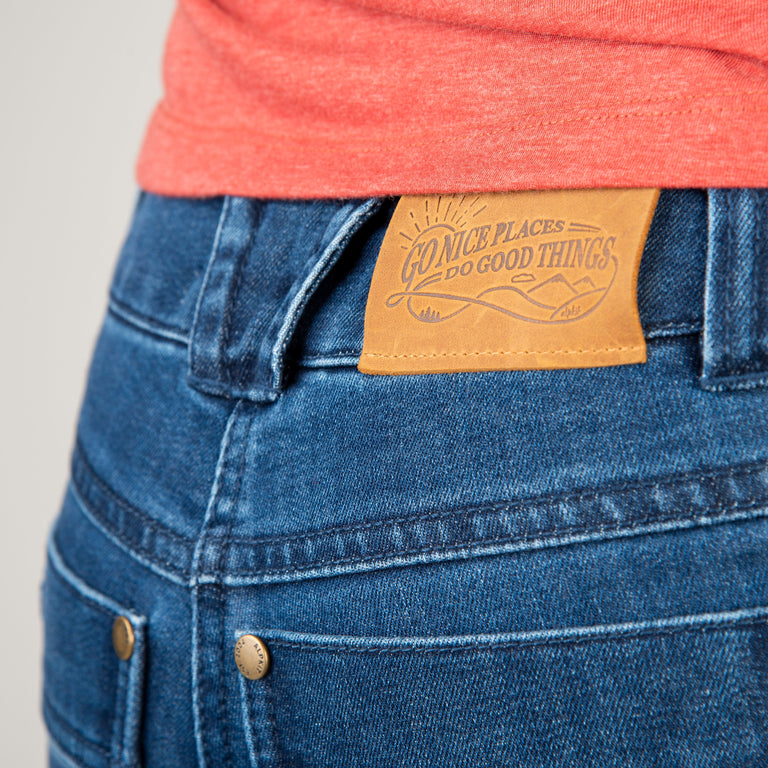 alpkit womens sequence jeans label detail