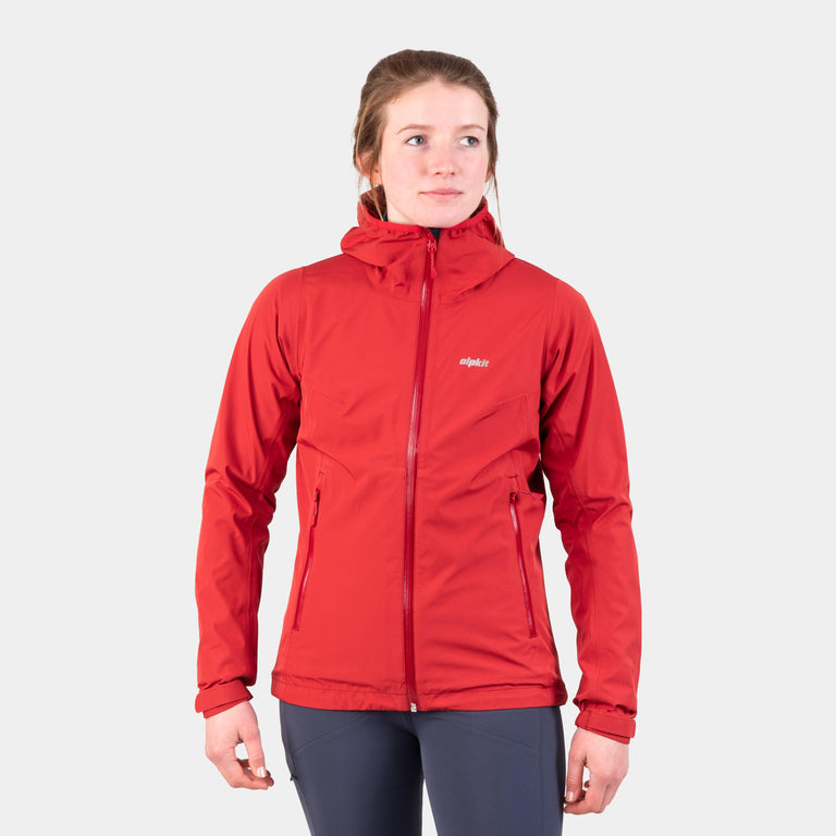 alpkit sigma womes waterproof jacket in chipotle red