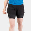 alpkit womens vayper twin running shorts in black